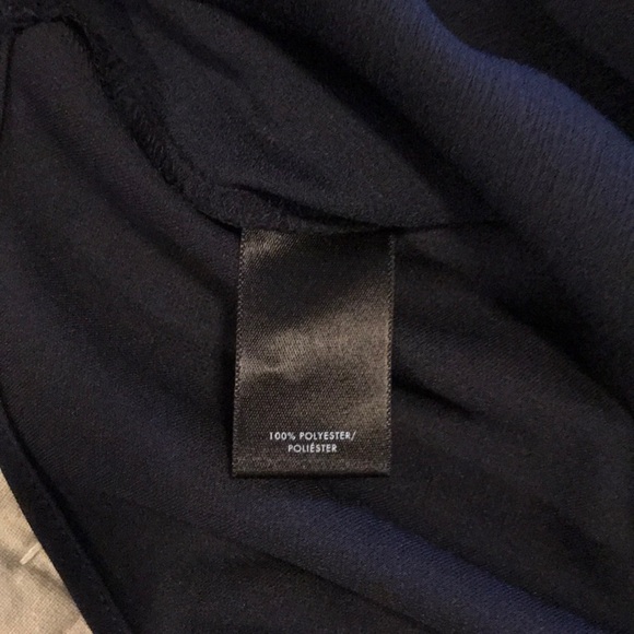 NWOT Navy Ann Taylor ruffle sleeve blouse - Picture 6 of 8